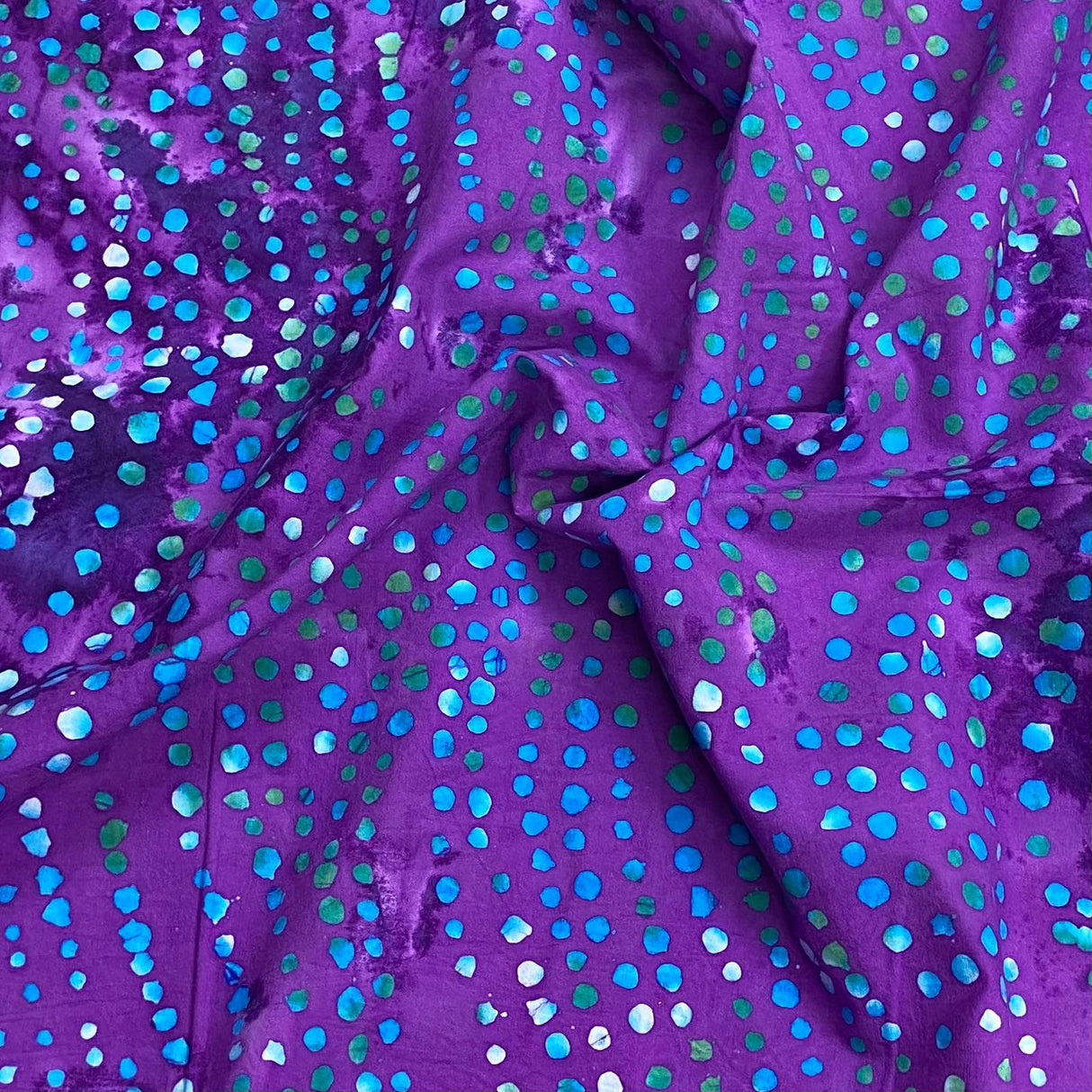 Premium Quality 100% Cotton Batik - 45" Wide (Purple & Blue)