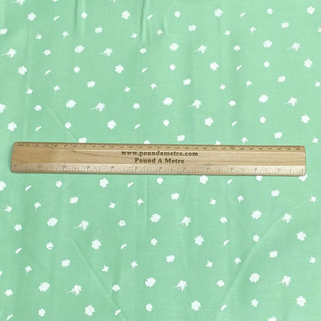 Per Metre Premium Quality Floral Drill  58" (Green)