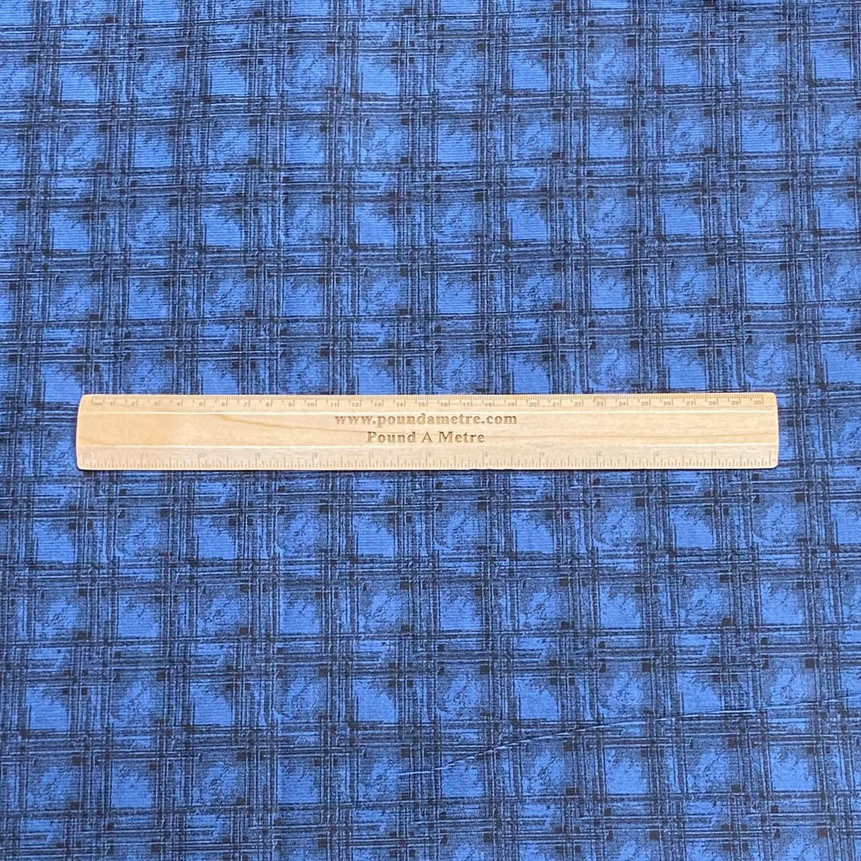 3 Metres Printed Needle Cord Cotton Corduroy 55" Wide  (Blue)