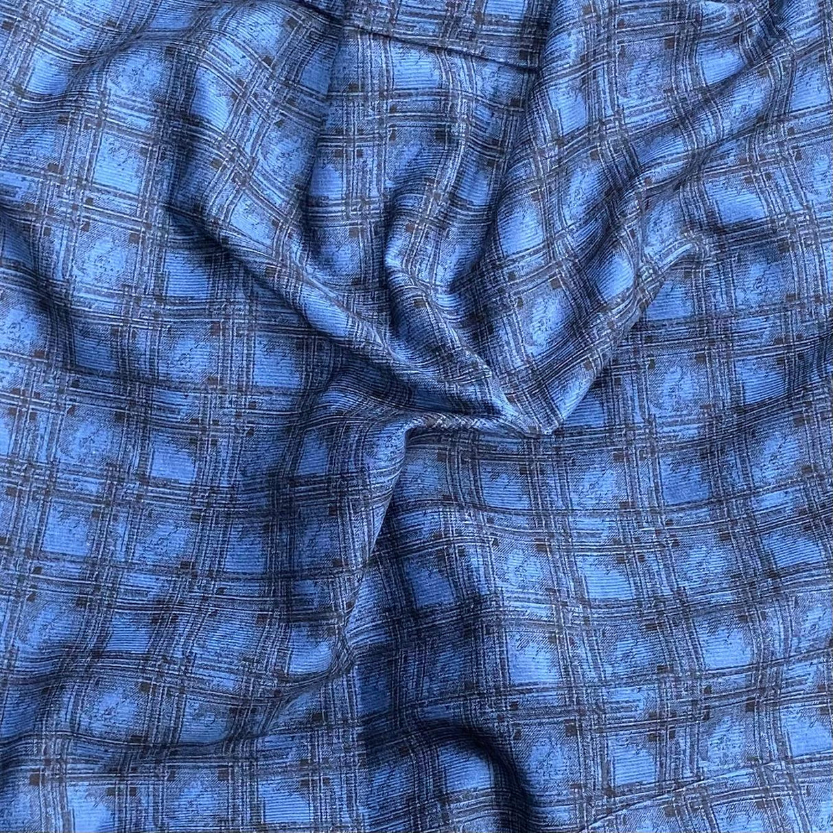 3 Metres Printed Needle Cord Cotton Corduroy 55" Wide  (Blue)