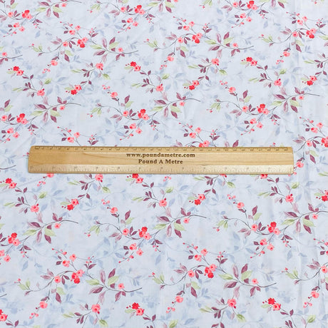 3 Metres, Soft Touch Japanese Printed Crepe - 45" Wide (Periwinkle)