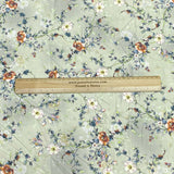 3 Metres, Soft Touch Japanese Printed Crepe - 45" Wide (Sage)