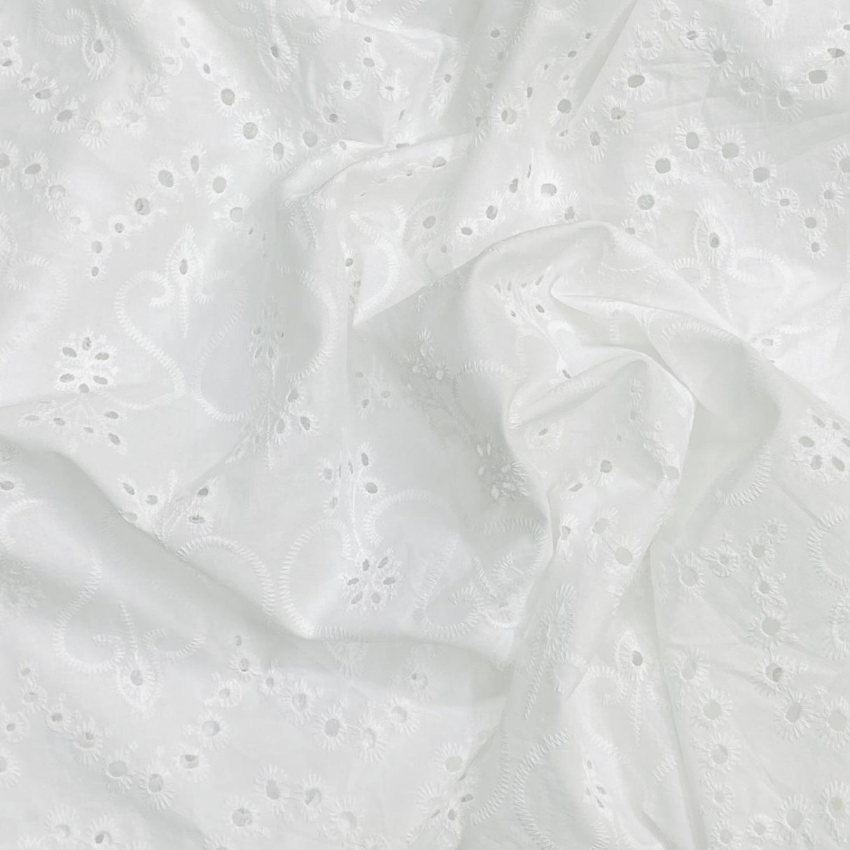 Luxurious Cotton Broderie Anglaise - 60" Wide - Variations Available