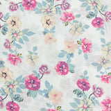 3 Metres, Luxury Dressmaking 100% Digital Printed Cotton Lawn- 55" (White Flowers)