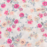 3 Metres, Luxury Dressmaking 100% Digital Printed Cotton Lawn- 55" (Big Flowers)