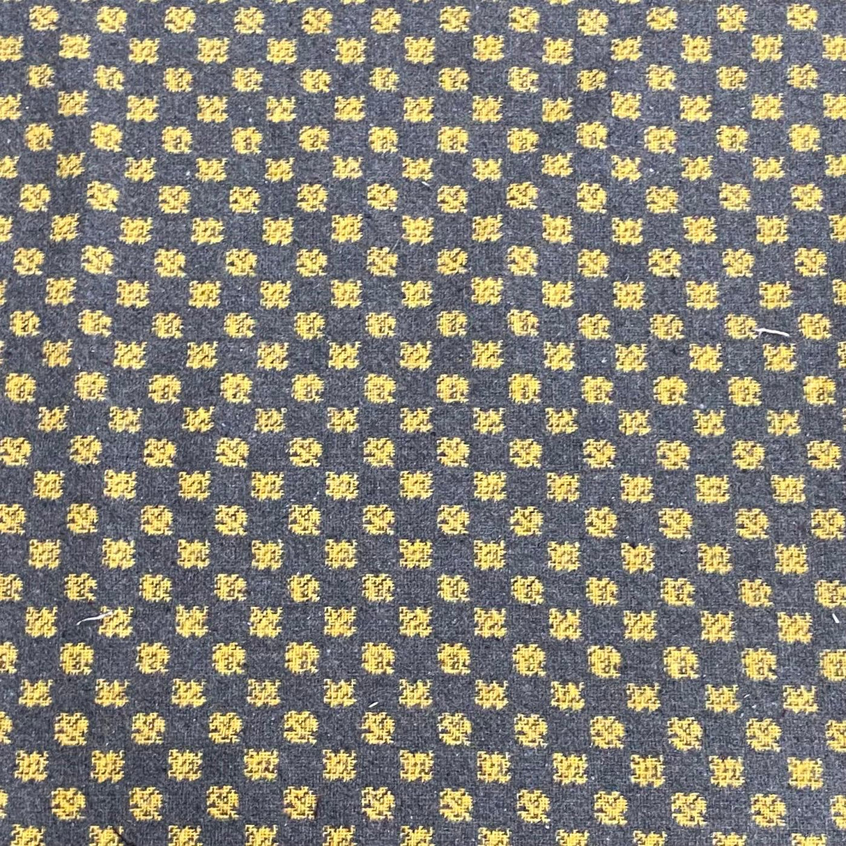 Per Metre Premium Wool Rich Fabric 55" Wide (Black & Yellow)