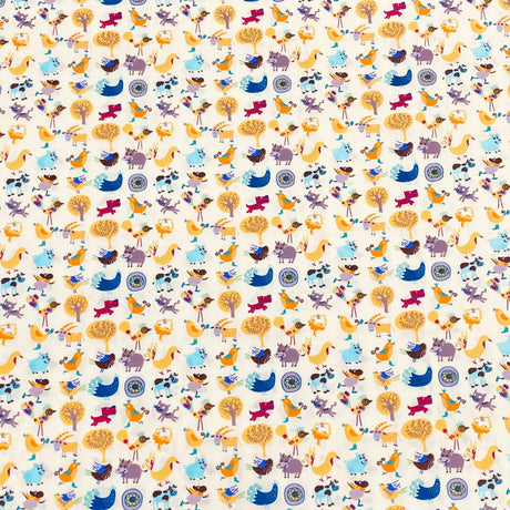 3 Metres Super Soft Printed Cotton Poplin - 44" Wide (Farm)