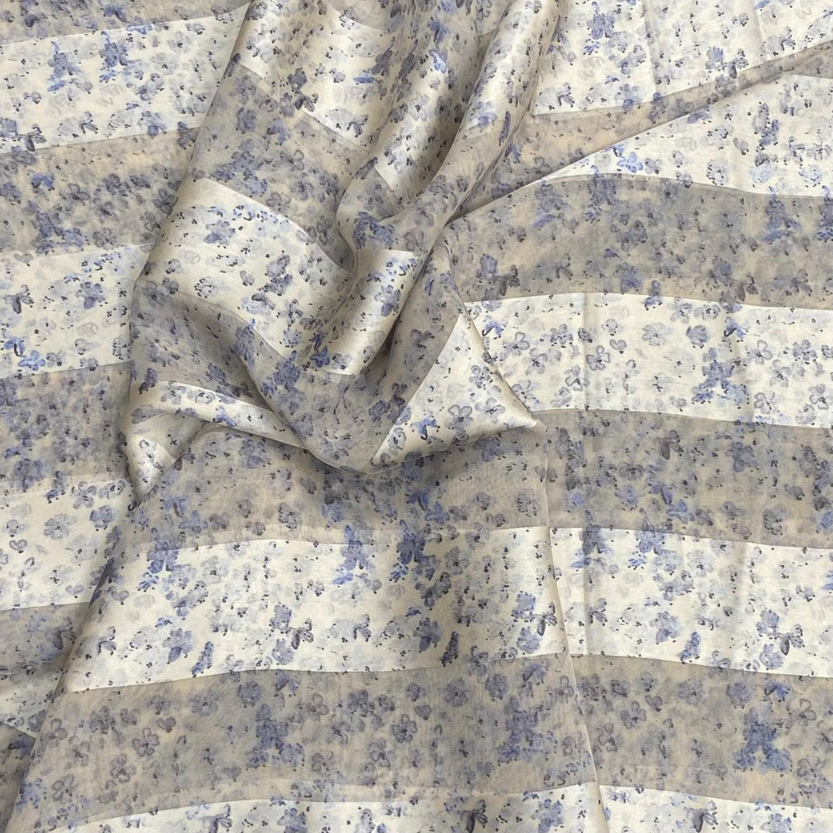 3 Metres Luxurious Dressmaking Printed Satin- 44" Wide (Grey)