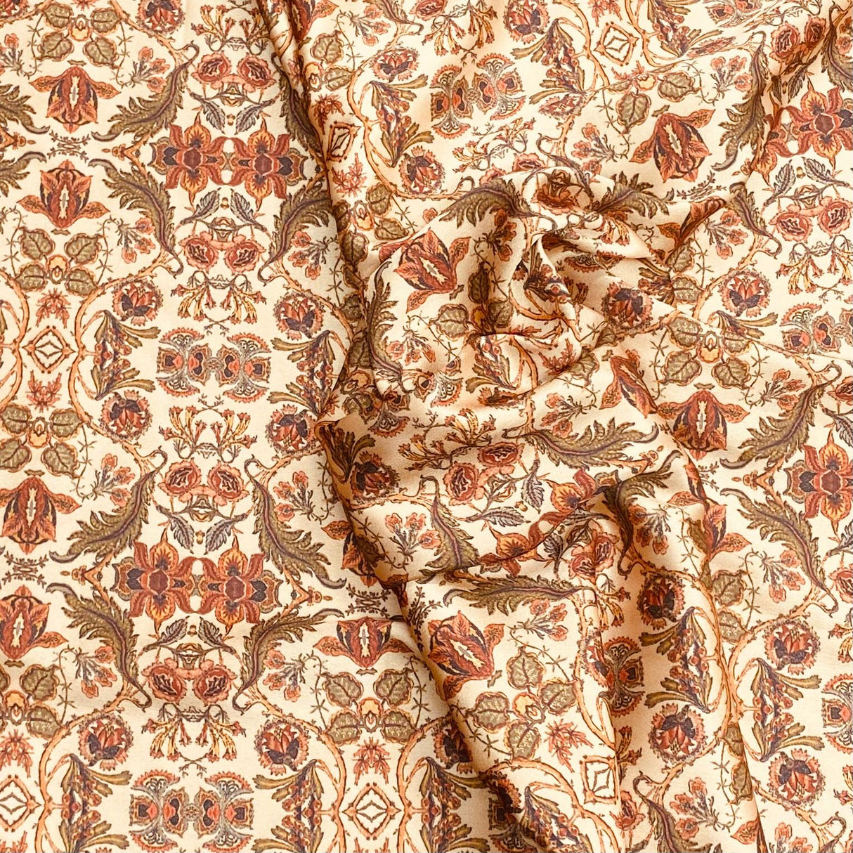 3 Metres Luxurious Dressmaking Printed Satin- 44" Wide (Flowers)