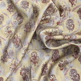 3 Metres Gold Foil Polyester Silk Fabric- 45" Wide (Gold)