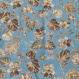 3 Metres Gold Foil Polyester Silk Fabric- 45" Wide (Sky Blue)