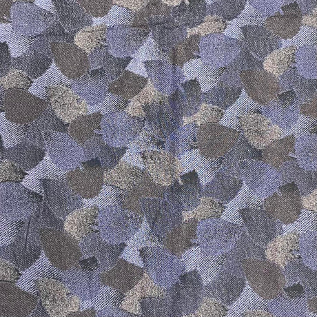 3 Metres Printed Cashmere Effect Crepe Fabric- 45" Wide (Navy)