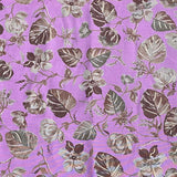 3 Metres Gold Foil Polyester Silk Fabric- 45" Wide (Pink)