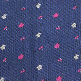 3 Metres Printed Cashmere Effect Crepe Fabric- 45" Wide (Navy Florals)