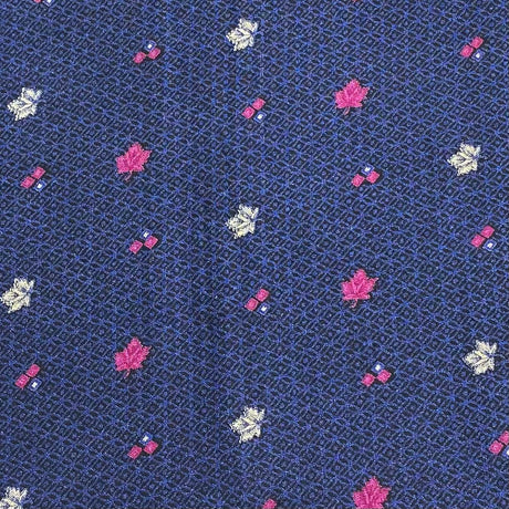 3 Metres Printed Cashmere Effect Crepe Fabric- 45" Wide (Navy Florals)