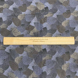 3 Metres Printed Cashmere Effect Crepe Fabric- 45" Wide (Navy)