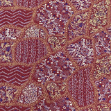 3 Metres Printed Cashmere Effect Crepe Fabric- 45" Wide (Maroon)