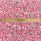 3 Metres, Premium Quality, Printed Dressmaking Viscose - 55" Wide (Pink)