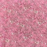 3 Metres, Premium Quality, Printed Dressmaking Viscose - 55" Wide (Pink)