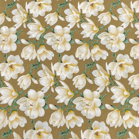 3 Metres, Premium Quality, Printed Dressmaking Viscose - 55" Wide (Brown Flowers)