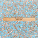 3 Metres, Premium Quality, Printed Dressmaking Viscose - 55" Wide (Sky Blue)