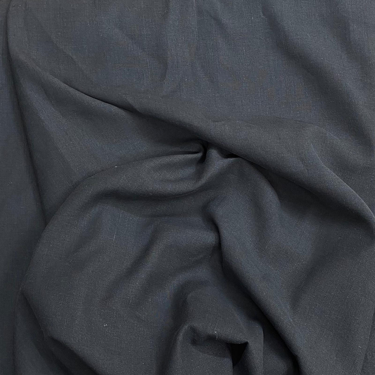Luxurious Soft Cotton Linen 55" Wide - (Black)