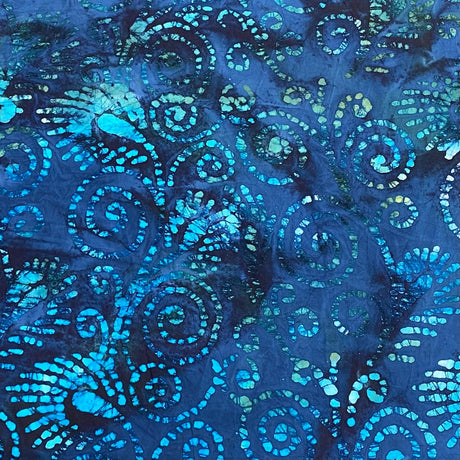Premium Quality 100% Cotton Batik - 45" Wide (Navy)