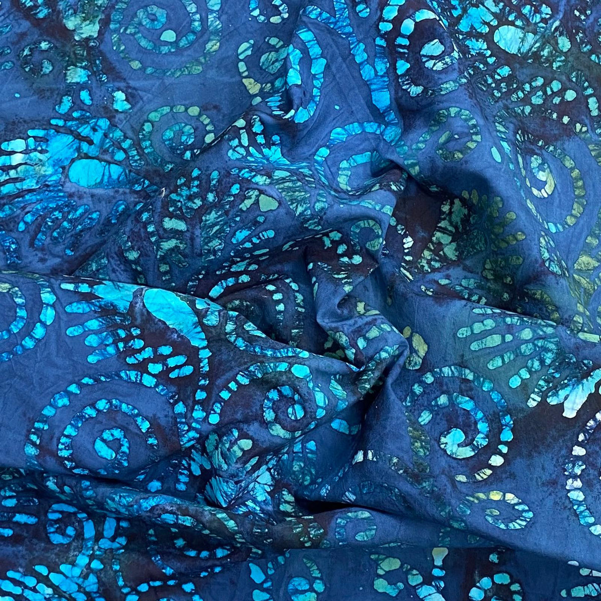 Premium Quality 100% Cotton Batik - 45" Wide (Navy)