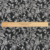 3 Metres, Premium Quality, Printed Dressmaking Viscose - 55" Wide (Black)