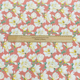 3 Metres, Premium Quality, Printed Dressmaking Viscose - 55" Wide (Pink)