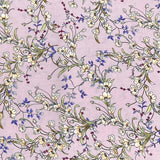 3 Metres, Premium Quality, Printed Dressmaking Viscose - 55" Wide (Mauve)