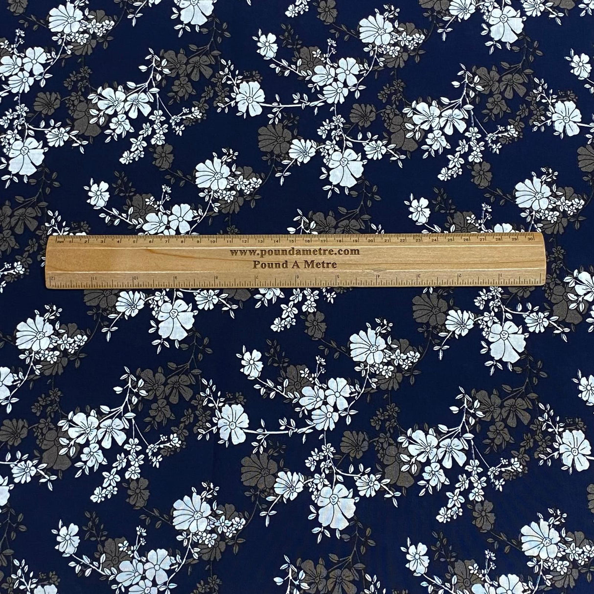 3 Metres, Premium Quality, Printed Dressmaking Viscose - 55" Wide (Shadow)