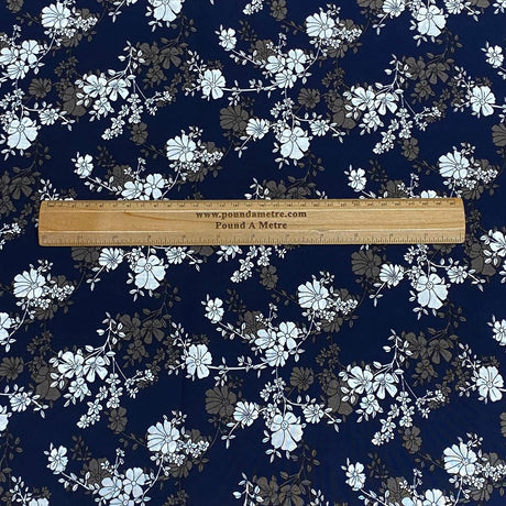 3 Metres, Premium Quality, Printed Dressmaking Viscose - 55" Wide (Shadow)