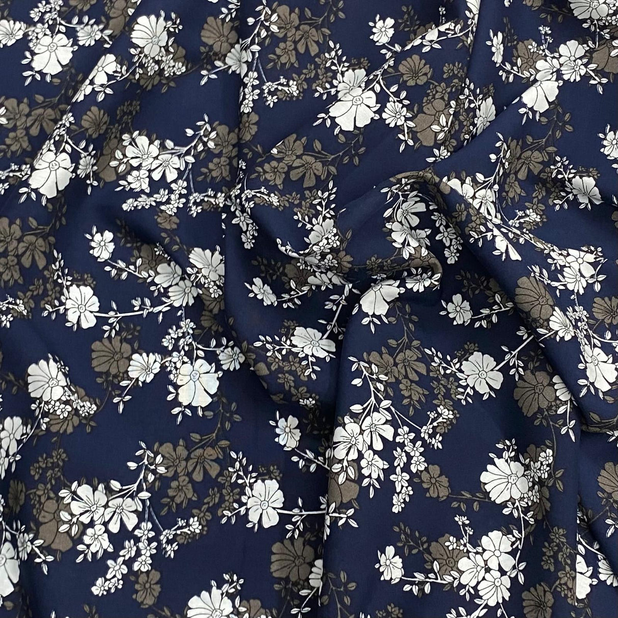 3 Metres, Premium Quality, Printed Dressmaking Viscose - 55" Wide (Shadow)