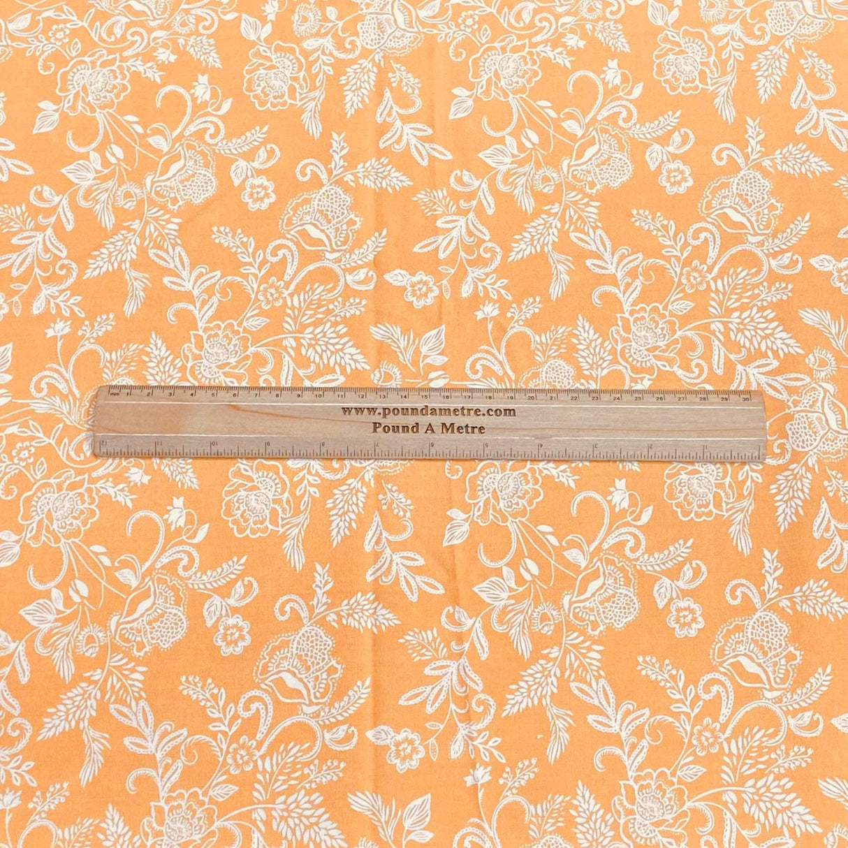 3 Metres, Premium Quality, Printed Dressmaking Viscose - 55" Wide (Orange)