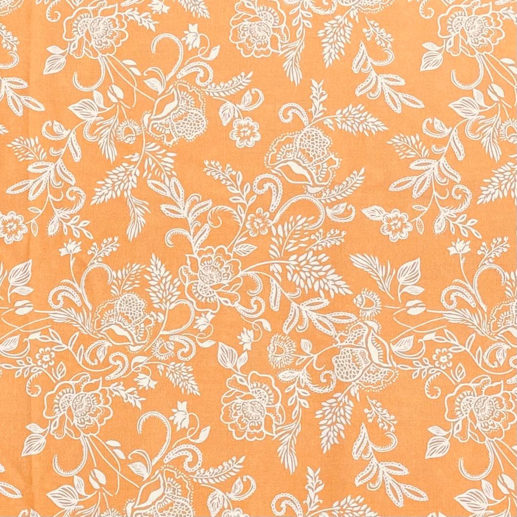 3 Metres, Premium Quality, Printed Dressmaking Viscose - 55" Wide (Orange)