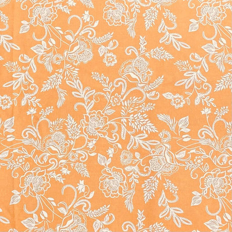 3 Metres, Premium Quality, Printed Dressmaking Viscose - 55" Wide (Orange)