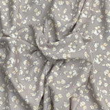 3 Metres, Premium Quality, Printed Dressmaking Viscose - 55" Wide (Grey)