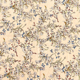 3 Metres, Premium Quality, Printed Dressmaking Viscose - 55" Wide (Cream)