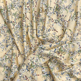 3 Metres, Premium Quality, Printed Dressmaking Viscose - 55" Wide (Cream)