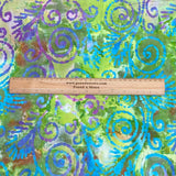 Premium Quality 100% Cotton Batik - 45" Wide (Green & Blue)