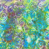 Premium Quality 100% Cotton Batik - 45" Wide (Green & Blue)