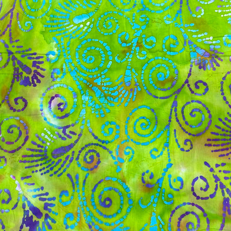 Premium Quality 100% Cotton Batik - 45" Wide (Green)