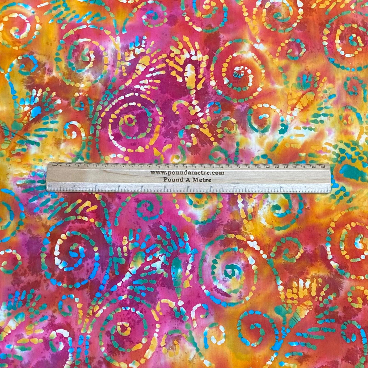 Premium Quality 100% Cotton Batik - 45" Wide (Pink & Yellow)