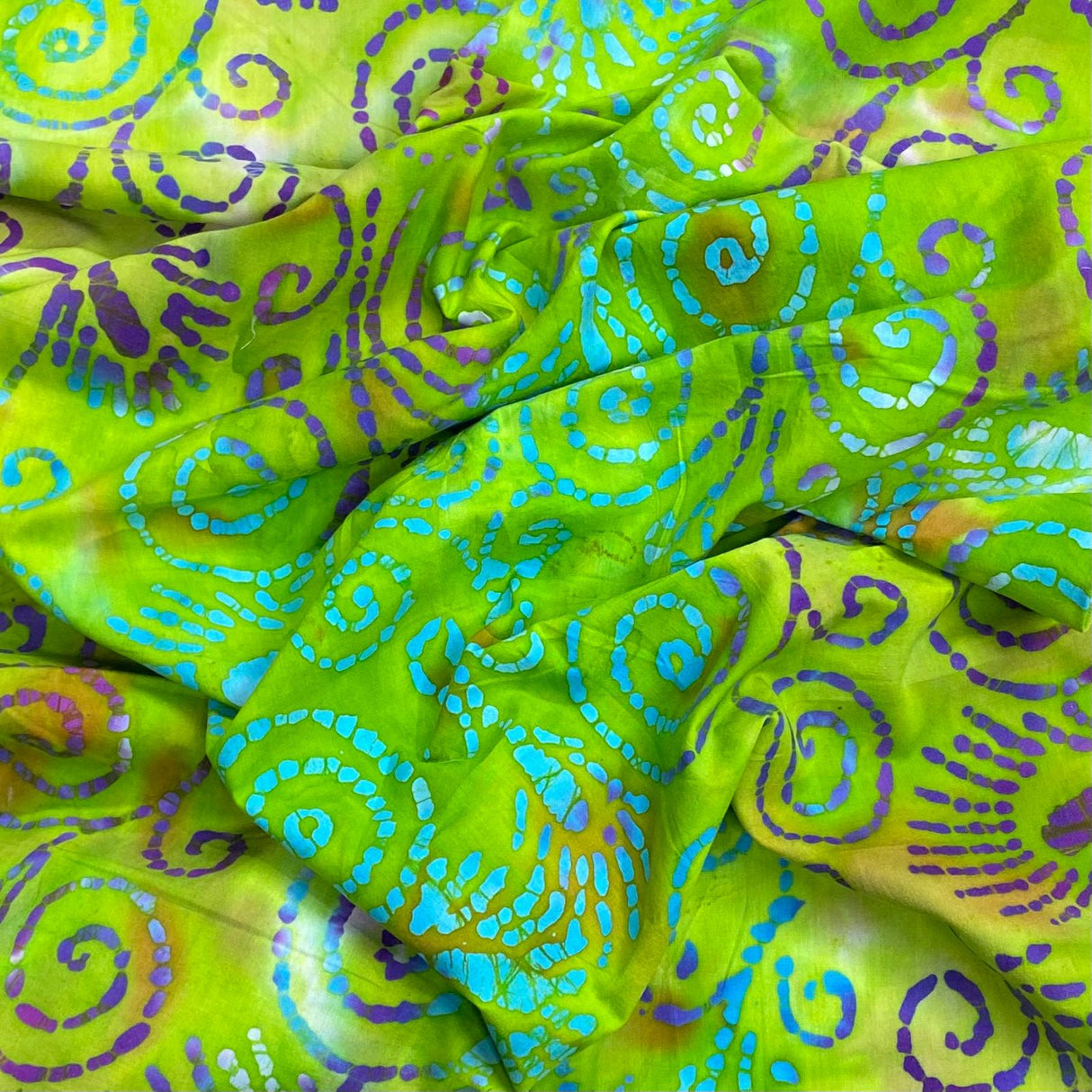 Premium Quality 100% Cotton Batik - 45" Wide (Green)
