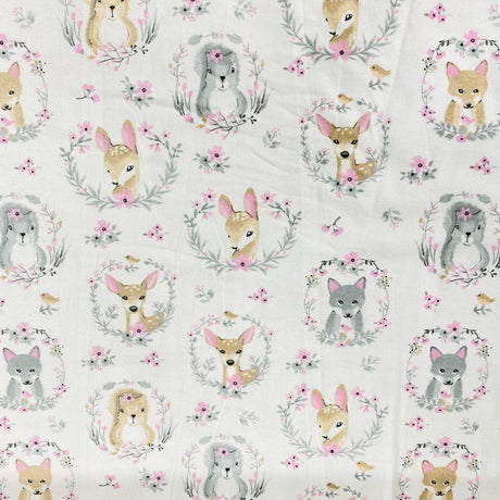 Per Metres High Quality Brushed Cotton - 45" Wide (Wildlife)