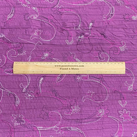3 Metres Dressmaking Poly-Cotton - 55" wide (Patterned Purple)