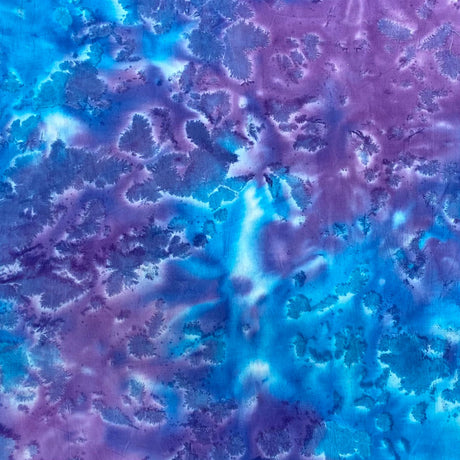 Premium Quality 100% Cotton Batik - 45" Wide (Blue & Purple)
