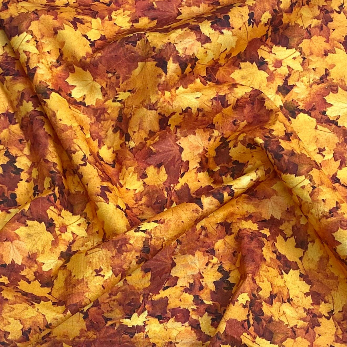 Per Metre 100% Digital Cotton Print - (Leaves)
