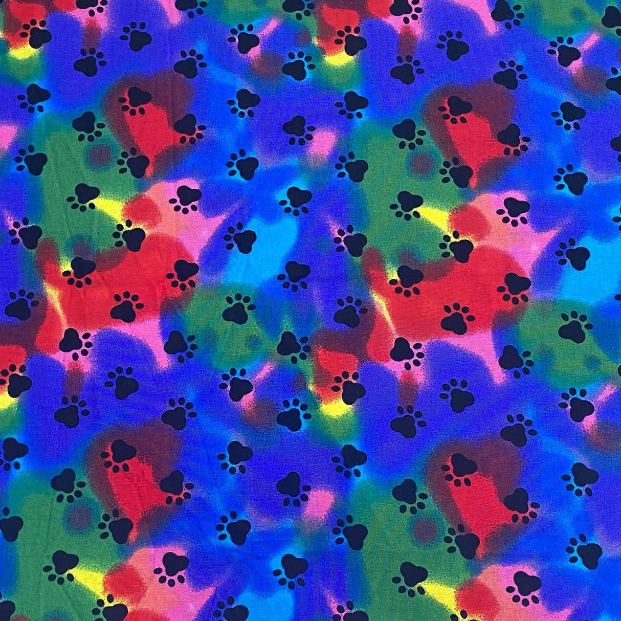 Per Metre 100% Digital Cotton Print - (Colourful Paws)